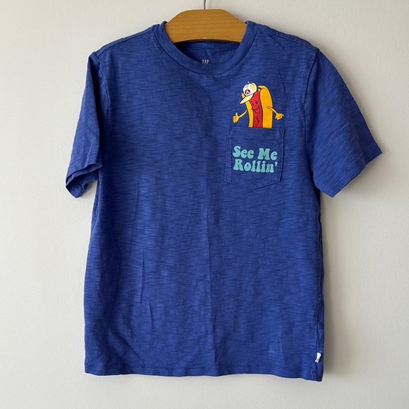 Blue Kids T-Shirt with Fun Graphic - Picture 1 of 2